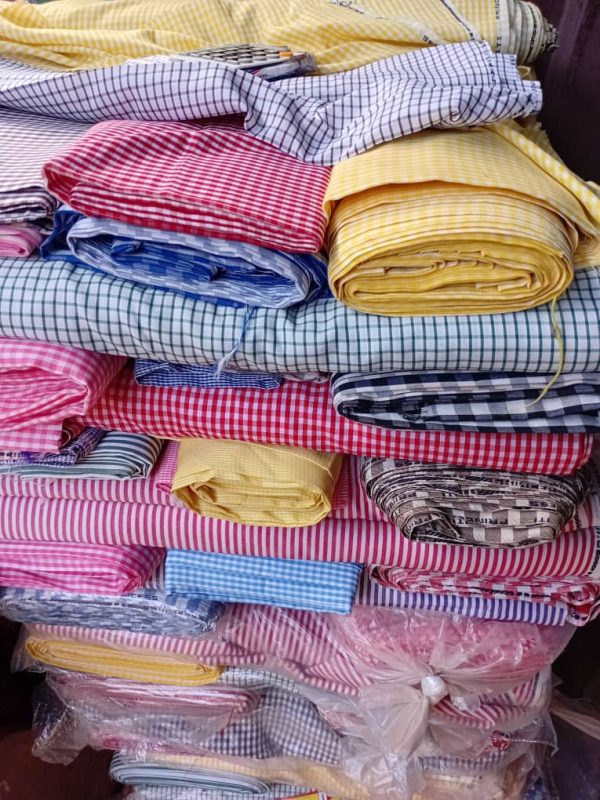 Cotton Shirt Woven 100% Cotton Plain Style Eco-Friendly Yarn-Dyed Check Fabric Stretch for Boys and Girls