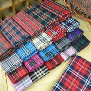 Custom British Style Scottish Plaid TC Woven Double-Sided Twill Yarn-Dyed Plaid School Uniform Skirt Fabric