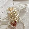 White Pearl Handbag Accessory - Chic Women’s Handbag for Formal Occasions, Weddings, and Banquets