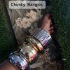 🌈 Trendy Bohemian Resin Bamboo Bracelet | Colorful Jelly Chunky Tube Bead Acrylic Elastic Bangle for Women – 2025 Style