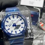 GSHOCK GA2100 WRISTWATCH with features and abilities such as ALARM STOPWATCH GMT WORLD TIME DIGITAL LEDLIGHT TIMER BACKGROUND DISPLAY LUMINOUS ANALOG TIME SYSTEM