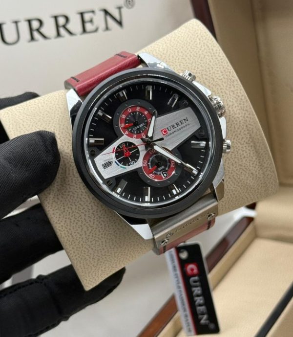 HIGH QUALITY ACTIVE CHRONOGRAPH CURREN LEATHER
