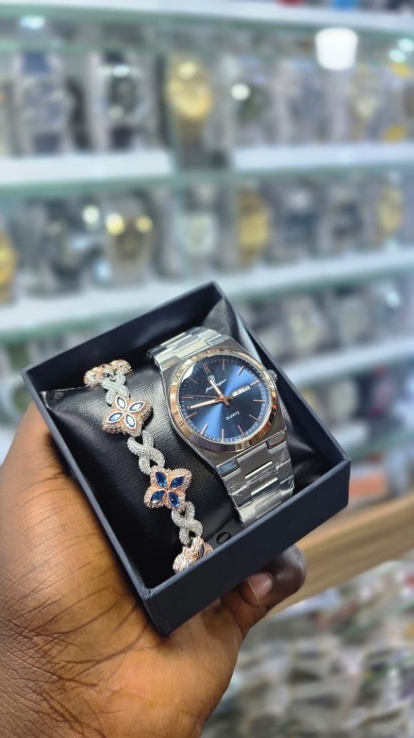 Poedagar Watch Mossainite Bracelet For Men
